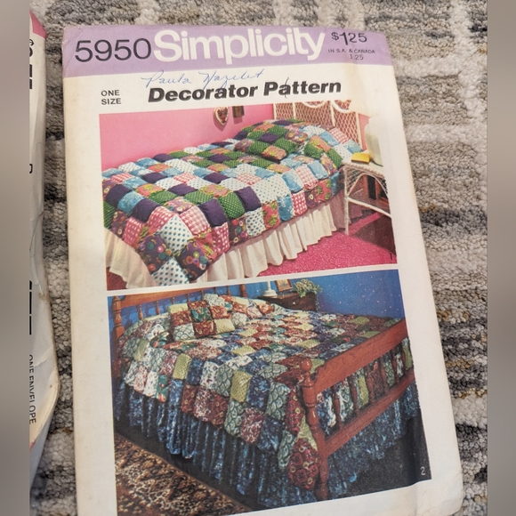 VINTAGE McCalls and Simplicity pattern lot of 4 baby quilts and accessories - Picture 4 of 10